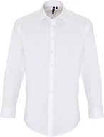 Koszule męskie - Bawełniana koszula męska Premier Workwear Stretch Fit Poplin z długim rękawem - miniaturka - grafika 1