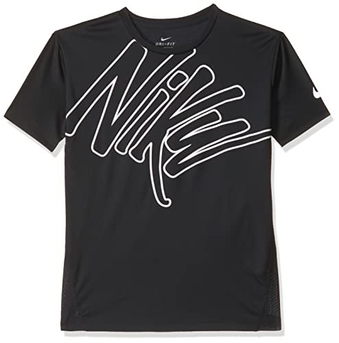 Nike T-shirt dziecięcy G Nk Dry Top Run Ss Gx czarny/biały S