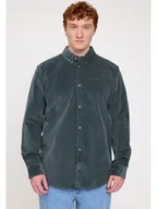 Koszule męskie - MAZINE Koszula sztruksowa w kolorze zielonym - miniaturka - grafika 1