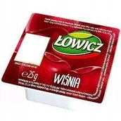 Dżem - Łowicz dżem wiśniowy 25g 1 sztuka monoporcja kubeczek - miniaturka - grafika 1