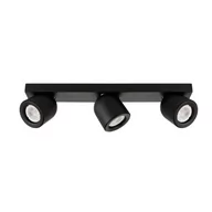 Lampy sufitowe - Italux Sufitowa LAMPA plafon NUORA SPL-2855-3B-BL metalowa OPRAWA na listwie regulowane reflektorki czarne SPL-2855-3B-BL - miniaturka - grafika 1
