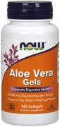 Suplementy naturalne - NOW Foods - Aloes, Aloe Vera Gels, 100 kapsułek miękkich - miniaturka - grafika 1