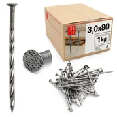 Gwoździe - Gwoździe skręcane 3x80 mm 1kg - miniaturka - grafika 1