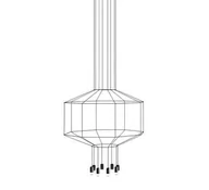 Lampy sufitowe - KingHome Lampa wisząca 80x150cm King Home Flusso czarno-srebrna kod: 91908 91908 - miniaturka - grafika 1