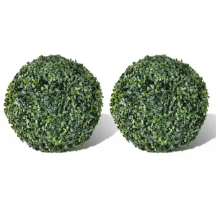 vidaXL vidaXL Sztuczne kule Bukszpan (2szt) 27 cm - Sztuczne drzewka - miniaturka - grafika 1