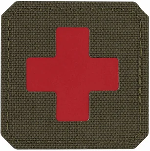 Naszywka medyczna M-Tac Medic Cross Laser Cut - Ranger Green/Red (51122323) - Odzież taktyczna i umundurowanie - miniaturka - grafika 1