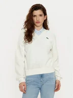 Swetry damskie - Lacoste Sweter AF5622 Écru Regular Fit - miniaturka - grafika 1