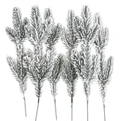Sztuczne kwiaty - Dalprint Ośnieżone gałązki sosny 25cm 6 szt - miniaturka - grafika 1