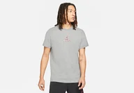 Koszulki męskie - Nike Air Jordan Brand 23 Swoosh Short-Sleeve Crew Carbon Heather - miniaturka - grafika 1