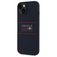 Etui i futerały do telefonów - Etui RED BULL Silicone Horizontal Logo MagSafe do Apple iPhone 14 Granatowy - miniaturka - grafika 1