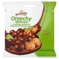 JUTRZENKA ORZECHY LASKOWE W CZEKOLADZIE MLECZNEJ 80G 5102081 - Orzeszki - miniaturka - grafika 1