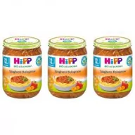 Dania dla dzieci - Hipp Junior Spaghetti Bolognese po 12. miesiącu zestaw 3 x 250 g Bio - miniaturka - grafika 1