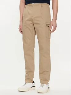 Aeronautica Militare Spodnie materiałowe 241PA1579CT3247 Beżowy Slim Fit - Spodnie męskie - miniaturka - grafika 1