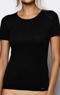 Koszulki i topy damskie - Atlantic Koszulka damska BLV-199, Kolor czarny, Rozmiar L, - grafika 1