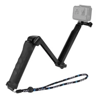 Selfie stick - Składany kijek Selfie Stick/Tripod Puluz do kamer sportowych PU202 czarny - miniaturka - grafika 1