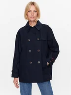 Płaszcze damskie - Tommy Hilfiger Płaszcz przejściowy WW0WW38943 Granatowy Regular Fit - miniaturka - grafika 1