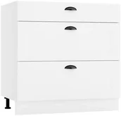 Szafki kuchenne - Szafka kuchenna stojąca 80 ADELE D80 S/3 biała mat STOLKAR - miniaturka - grafika 1