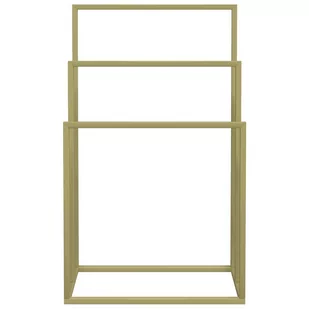 Wolnostojący wieszak na ręczniki, złoty, 48x24x79 cm, żelazny Lumarko! - Wieszaki łazienkowe - miniaturka - grafika 4