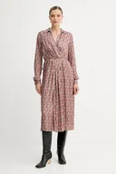 Sukienki - Fracomina sukienka kolor różowy midi prosta FS25WD2011W651K5 - miniaturka - grafika 1