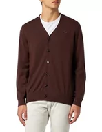 Swetry męskie - baradello Męski kardigan 31824902-BA01, ciemnobrązowy, L, ciemnobrązowy, L - miniaturka - grafika 1