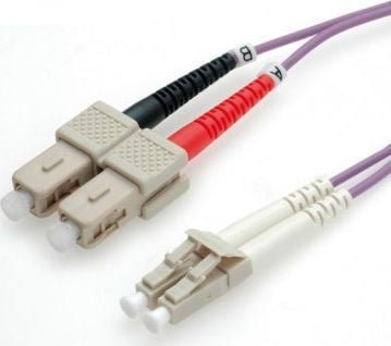 Value VALUE Patchcord światłowodowy 50/125um LC-SC OM4 5m fioletowy