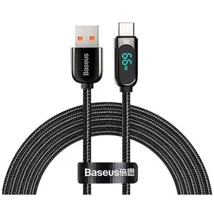 Baseus Kabel USB do USB-C Display 66W 2m czarny CASX020101 - Kable USB - miniaturka - grafika 1