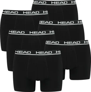 Bokserki męskie HEAD, 6-pak - Basic, bawełna stretch, jednokolorowe, czarne XL - Majtki męskie - miniaturka - grafika 1