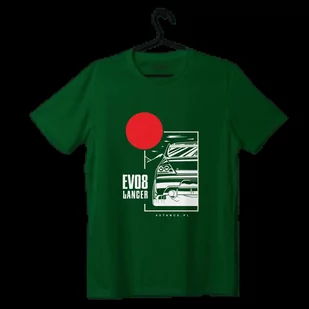 T-shirt Mitsubishi Lancer EVO8 JDM zielona-L - Odzież do sportów motorowych - miniaturka - grafika 1