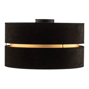Euluna Lampa sufitowa Duo z tkaniny, czarna/złota, 40cm - Lampy sufitowe - miniaturka - grafika 5