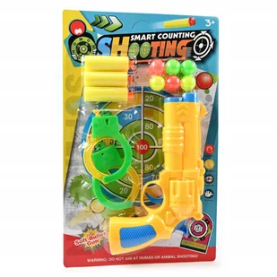 PISTOLET DLA DZIECI NA STRZAŁKI PIANKOWE BEZPIECZNE NABOJE + KAJDANKI - Zabawki militarne - miniaturka - grafika 1