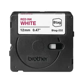 Dodatki do drukarek i skanerów - Brother BTAG-232 taśmy do etykietowania Czerwony na białym - miniaturka - grafika 1