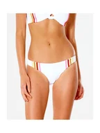 Stroje kąpielowe - Majtki kąpielowe RIP CURL Wave Shapers Stripe Good - biały M - miniaturka - grafika 1