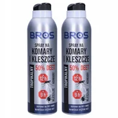 Problemy skórne - Bros, Spray Na Komary Kleszcze 50% Deet, 2x180ml - miniaturka - grafika 1