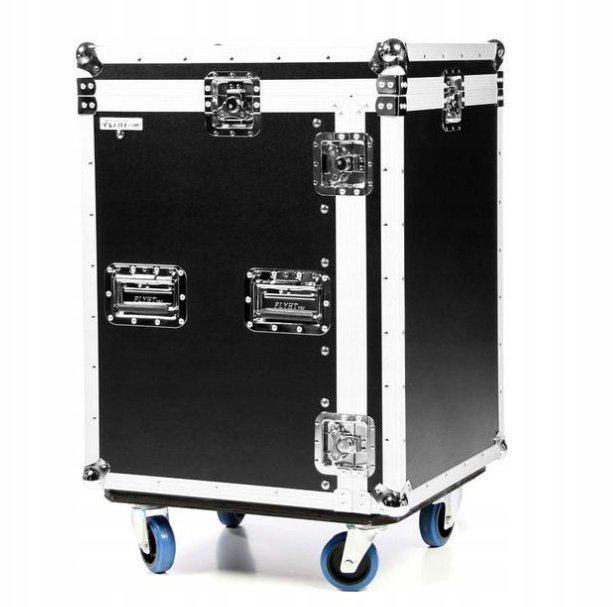 Flyht Pro L-Rack 12U/10U stelaż kątowy z kółkami i klapą