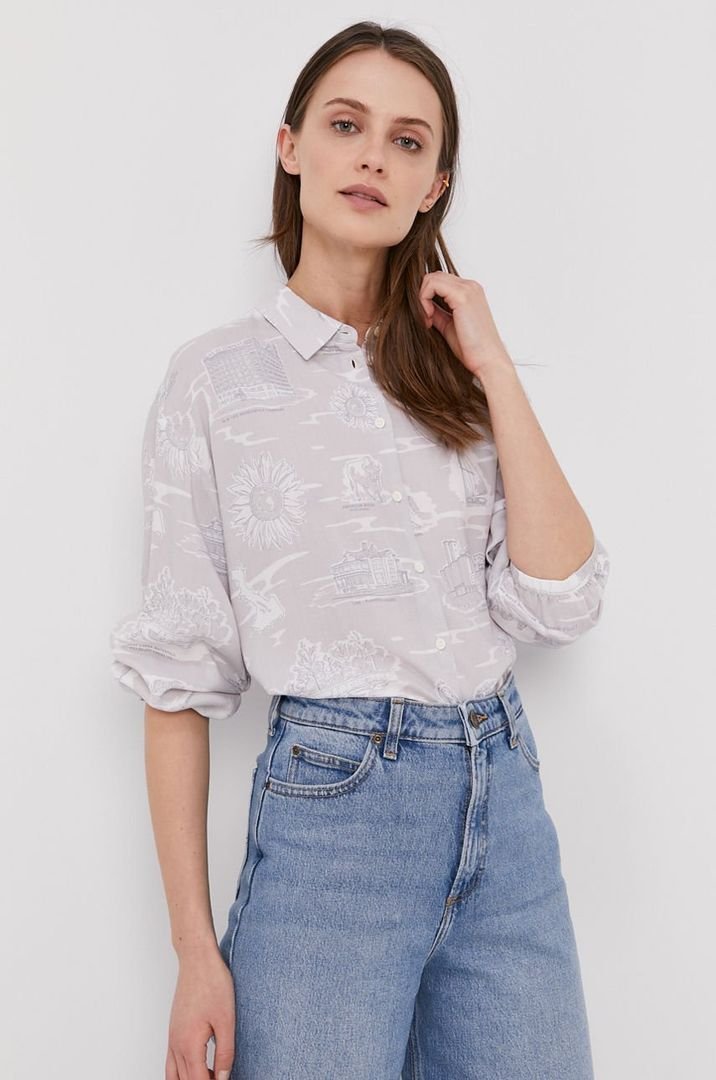 Lee Ls Resort Shirt Damska Koszula Materiałowa Lilac Hunt L49Vzgqc-S