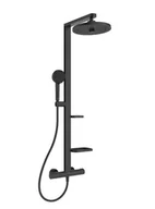 Zestawy prysznicowe - Ideal Standard ALU+ - Zestaw prysznicowy z termostatem, średnica 26 cm, 2 dysze, jedwabiście czarny BD583XG - miniaturka - grafika 1