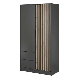 Szafa dwudrzwiowa NELLY 2D Grafit - Szafy - miniaturka - grafika 1