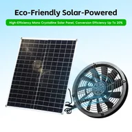 Akcesoria i części AGD - Zestaw wentylatora solarnego 20W do biwakowania na świeżym powietrzu - miniaturka - grafika 1
