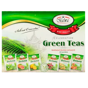 Malwa ZESTAW HERBAT ZIELONYCH GREEN TEAS 60G - Herbata - miniaturka - grafika 1
