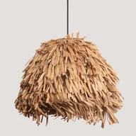Lampy sufitowe - Zwisająca lampa do jadalni Boho ABR-LWNRR Abruzzo eco naturalna beżowa - miniaturka - grafika 1