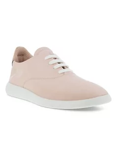 Trampki damskie - Ecco Skórzane sneakersy w kolorze różowym - grafika 1
