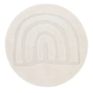 Dywany dla dzieci - Dywan dziecięcy WHITE 120x120 Rainbow Dream S - miniaturka - grafika 1