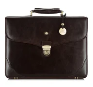 Teczki i aktówki - Teczka skórzana z przeszyciami na brzegach - miniaturka - grafika 1