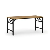 Stoły i stoliki do biura - Stół konferencyjny FAST READY z czarnym stelażem, 1600 x 800 x 750 mm, buk - miniaturka - grafika 1