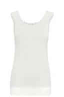 Koszulki i topy damskie - Cream Florence Top damski, Biały (Chalk 60034), XS - miniaturka - grafika 1