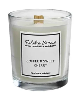 COFFEE & SWEET CHERRY - Świeca sojowa z drewnianym knotem - Świece - miniaturka - grafika 1
