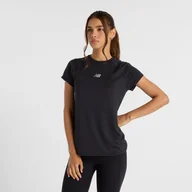 Koszulki i topy damskie - Koszulka damska New Balance WT51223BK czarna - miniaturka - grafika 1