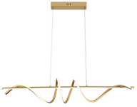 Lampy sufitowe - Serpent - lampa wisząca LED złoty malowany. - miniaturka - grafika 1