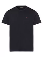 Koszulki męskie - Napapijri - T-shirt męski  Salis, niebieski - miniaturka - grafika 1
