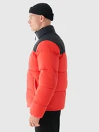 Kurtki męskie - Kurtka męska zimowa puchowa 4F 4FWAW24TDJAM485-62S Czerwony - miniaturka - grafika 1